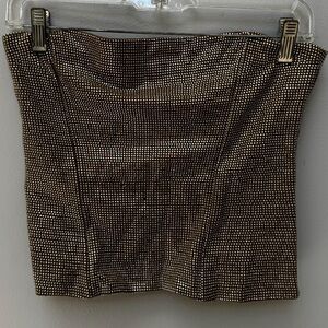 Zara Rhinestone Crop Top in Small